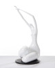24" White Lass Sculpture