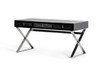 21" Black Crocodile MDF and Steel Desk