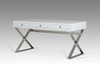 21" White Crocodile MDF and Steel Desk