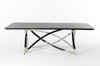 30" Wenge Veneer and Stainless Steel Dining Table