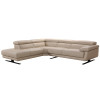 35" Taupe Leather Sectional Sofa
