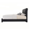 90" X 79" X 49" Black Pu Button Tufted King Bed