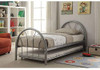 Twin Silver Metal Trundle Bed