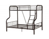 79" X 57" X 63" Twin Over Full Sandy Black Metal Tube Bunk Bed