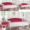 81" X 43" X 43" Magenta Velvet & Pink Daybed