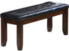 48" X 17" X 20" Black  And Espresso Elegant Bench