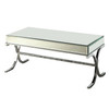 42" X 21" X 19" Mirrored Top And Chrome Coffee Table