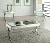 21" X 21" X 22" Mirrored Top And Chrome End Table