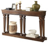 72" X 12" X 35" Oak Wood Console Table