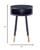 Bentwood Black Retro Round Wooden End Table