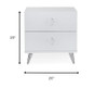 White Wood Rectangular Night Stand