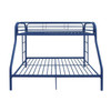 78" X 54" X 60" Twin Over Full Blue Metal Tube Bunk Bed