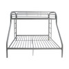 78" X 54" X 60" Twin Over Full Silver Metal Tube Bunk Bed