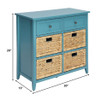 Pop of Color Teal Accent Chest with Storage