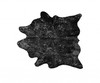 Black And Silver Genuine Cowhide Area Rug