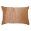 12" x 20" x 5" Tan Cowhide  Pillow