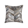 18" x 18" x 5" Silver  Pillow