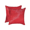 18" x 18" x 5" Firecracker Cowhide  Pillow 2 Pack