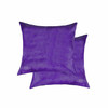 18" x 18" x 5" Purple Cowhide  Pillow 2 Pack