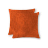 18" x 18" x 5" Orange Cowhide  Pillow 2 Pack
