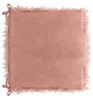 Set of 2 Cozy Mauve Rose Faux Fur Chair Pads