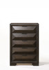 34" X 17" X 51" Espresso Rubber Wood Chest