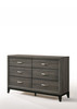 58" X 16" X 37" Weathered Gray Dresser