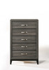 31" X 16" X 50" Weathered Gray Paper Veneer Chest