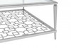 40" X 40" X 18" Nickel & Clear Glass Coffee Table