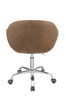 28" X 27" X 31" Brown Metal Tube Office Chair