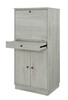 24" X 20" X 52" Antique White Mdf Wine Cabinet