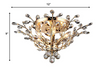 Ava 6-light Gold 27-inch Crystal Flush Mount