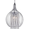 Ryelba Chrome Bulbous Cage Pendant