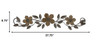 Floral and Espresso Wood Over The Door Metal Wall Decor