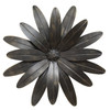 Gold Industrial Flower Metal Wall Decor