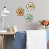 Set of 3 Multi-Color Chic Metal Flowers Wall Art Decor