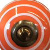 1.5" x 1.5" x 1.5" Bronze White And Orange  Knobs 8 Pack