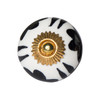 1.5" x 1.5" x 1.5" White Black and Yellow  Knobs 12 Pack