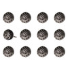 1.5" x 1.5" x 1.5" Black and Chrome  Knobs 12 Pack