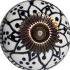 1.5" x 1.5" x 1.5" Black White Copper  Knobs 12 Pack