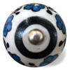 1.5" x 1.5" x 1.5" White Black and Navy  Knobs 12 Pack