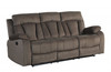 120" Modern Brow Fabric Sofa Set