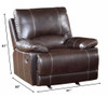 165" Stylish Brown Leather Couch Set