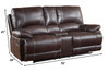 165" Stylish Brown Leather Couch Set