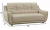 108" Elegant Beige Leather Sofa Set