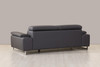 31" Tasteful Dark Grey Leather Sofa