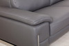 31" Tasteful Dark Grey Leather Sofa