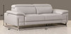 93" Tasteful Light Grey Leather Sofa Set