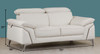 93" White Leather Sofa Set