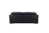 31to 39" Modern Black Leather Loveseat